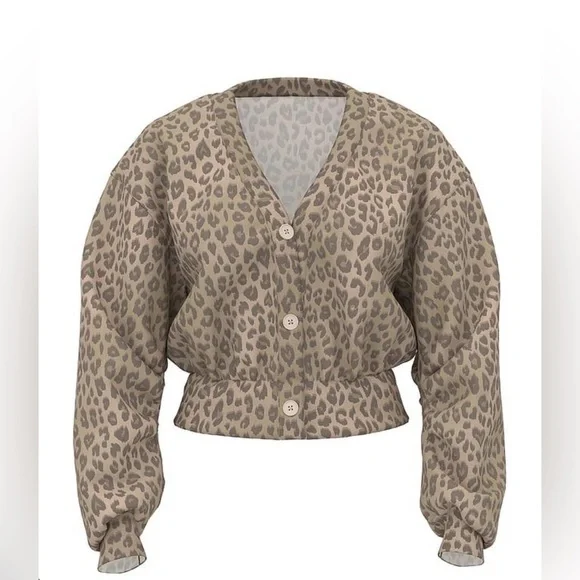 VS PINK IVY FLEECE CROPPED CARDIGAN - Picture 3 of 6